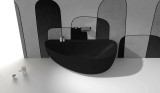 Cheviot Genoa Solid Surface Bathtub, Matte Black - 4125-KK
