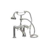 Cheviot Extra Tall Deckmount Tub Filler W/ Hand Shower, Cross Handles, Polished Nickel - 5112-PN