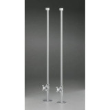 Cheviot Deck Mount Water Supply Lines W/ Stop Valves, Matte Black - 3411-BK