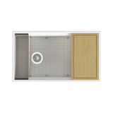 Cheviot Ducasse Fireclay Kitchen Workstation, 36"x 19", Gloss White - 1904-WH Cheviot Ducasse Fireclay Kitchen Workstation, 36"x 19", Gloss White - 1904-WH