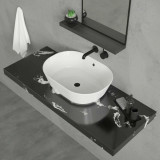Cheviot Geo 2 Vessel Sink, 15", White - 1284-WH