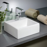 Cheviot Rio Vessel Sink, 13.75", White, Single Hole - 1486-WH-1