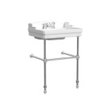 Cheviot Essex Console Sink 24" x 18", White, Single Hole Drilling, Chrome Legs - 553-WH-1/575-CH