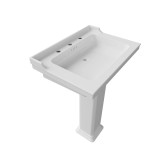 Cheviot Valarte Pedestal Sink, 31 1/4" x 20 7/8", White, 8" Drilling - 356-WH-8