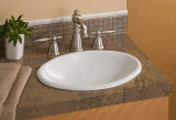 Cheviot Mini Oval Drop-In Sink 17 1/8" x 12 1/4", White - 1102-WH