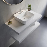 Cheviot Serena Vessel Sink, 13.25", Gloss White, Single Hole Drilling - 1238-WH-1