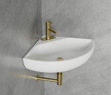 Cheviot Small Angle Corner Mount Sink 11 3/4" x 11 3/4", White, Single Hole - 1351-WH-1