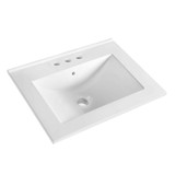 Fine Fixtures Frameport Bathroom Vanity Sink 20" W x 18" D White, 8" Spread - VE2018W8