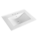 Fine Fixtures Frameport Bathroom Vanity Sink 24" W x 18" D White, 8" Spread - VE2418W8