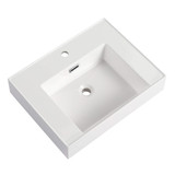 Fine Fixtures Crownpoint Bathroom Vanity Sink 24"W x 18"D, White - VC2418W