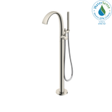 Toto ZN Single-Handle Freestanding Tub Filler Faucet with 1.75 GPM Handshower, Brushed Nickel - TBP01301U#BN