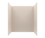 Swanstone 36 x 62 x 72 Metro Subway Tile Glue up Tub Wall Kit in Tahiti White - MTMK723662.011