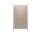 Swanstone 36" x 36" x 72 Metro Subway Tile Glue up Bathtub and Shower Wall Kit in Tahiti White - MTMK723636.011