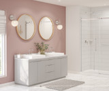 Swanstone 36" x 36" x 96 Modern Subway Tile Glue up Shower Wall Kit in Birch - MSMK963636.226