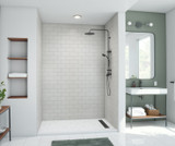 Swanstone 36" x 36" x 96 Metro Subway Tile Glue up Shower Wall Kit in Birch - MTMK963636.226
