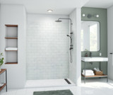 Swanstone 34" x 42" x 84 Metro Subway Tile Glue up Shower Wall Kit in Carrara - MTMK843442.221