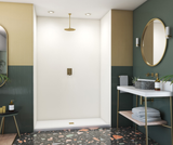 Swanstone 36" x 50" x 96 Smooth Glue up Shower Wall Kit in Bisque - SMMK963650.018