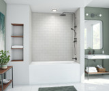 Swanstone 34" x 50" x 72 Metro Subway Tile Glue up Bathtub and Shower Wall Kit in Birch - MTMK723450.226