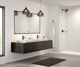 Swanstone 34" x 50" x 84 Modern Subway Tile Glue up Shower Wall Kit in Carrara - MSMK843450.221