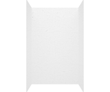 Swanstone 32 x 50 x 96 Smooth Glue up Shower Wall Kit in Ice - SMMK963250.130