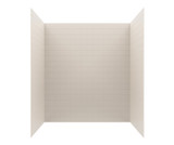 Swanstone 42" x 62" x 72 Metro Subway Tile Glue up Bathtub and Shower Wall Kit in Bisque - MTMK724262.018