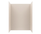 Swanstone 32" x 62" x 84 Metro Subway Tile Glue up Bathtub and Shower Wall Kit in Tahiti White - MTMK843262.011