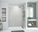 Swanstone 32" x 62" x 84 Metro Subway Tile Glue up Bathtub and Shower Wall Kit in Birch - MTMK843262.226