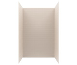 Swanstone 36" x 62" x 96 Metro Subway Tile Glue up Bathtub and Shower Wall Kit in Tahiti White - MTMK963662.011