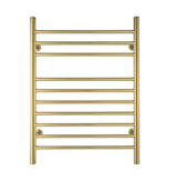 WarmlyYours Infinity Towel Warmer, Polished Gold, Dual Connection, 10 Bars - TW-F10GS-HP