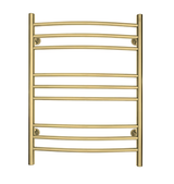 WarmlyYours Riviera Towel Warmer, Polished Gold, Dual Connection, 9 Bars - TW-R09GS-HP
