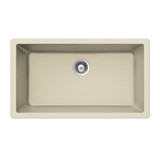 HamatUSA SiOStone 33" Granite Undermount Large Single Bowl Kitchen Sink, Linen - SIO-3319SU-LN
