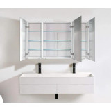 Krugg Plaza 48 Inch x 36 Inch Mirrored Medicine Cabinet - Plaza Cabinet4836