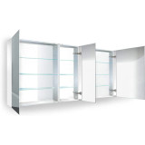 Krugg Plaza 60 Inch x 36 Inch Mirrored Medicine Cabinet - Plaza Cabinet6036