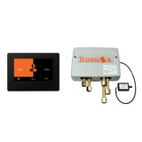 Thermasol Digital Shower Package - ThermaTouch2 7 Control (Black Trim) + Digital Shower Valve, Black - DSP-TT7-BK