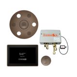 Thermasol Total Wellness Package - Serenity Advanced Rainhead (Round) + ThermaTouch2 15 Control + Digital Shower Valve + Steam Head Kit (Round), Antique Nickel - TWP15UR-AN