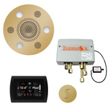 Thermasol Total Wellness Package - Serenity Advanced Rainhead (Round) + SignaTouch Control (Wall Mount) + Digital Shower Valve + Steam Head Kit (Round), Polished Brass - TWPSR-PB