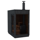Thermasol Nordic Misty Small Sauna Cabin | Left | Legend 150 Wood Burning Heater Kit | Onyx Deluxe Accessory kit - KIR-4828WB