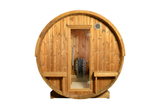 Magnus 7x8 Canopy Barrel Sauna | 8.0kw KIP | 4-6-Person | Thermally Modified Pine* - 4021209