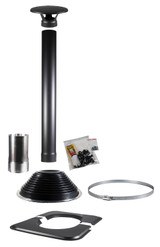Harvia Barrel Sauna Steel Chimney Set 1500|Black - WHP1500BSM