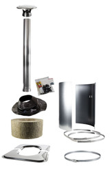 Harvia Steel Chimney Tilted Accessory Kit, Steel - 14-WHP-AS Harvia Steel Chimney Tilted Accessory Kit, Steel - 14-WHP-AS