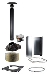 Harvia Steel Chimney Tilted Accessori Kit, Black - WHP-ASM