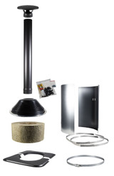 Harvia Steel Chimney Symmetric Accessory Kit, black - WHP-ASSYMM