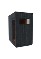 Thermasol Nordic Misty Small Changing Room, 1 Door (Door Left) - Black Annex - KIR-3756