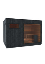Thermasol Nordic Misty Small Changing Room, 2 Doors (Door Left) - Black Annex - KIR-3549