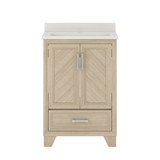 Foremost Ashlow 24" Vanity Cabinet with White Engineered Stone Top & Undermount Sink, Natural Oak - AWNVT2419D