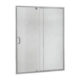 Foremost Cove Frameless Pivot Shower Door & Panel 48" x 69" With Rain Glass - Silver - CVDP4869-RN-SV