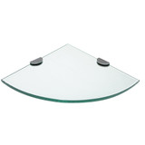 Foremost 10" x 10" x 3/8" Vanity Wall Mount Glass Corner Shelf - Brushed Nickel - GCS1010-BN