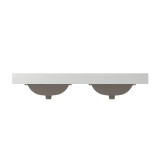Craft + Main 61" Wide x 22" D Snow White Quartz Vanity Countertop with Double Sink Bowls, 8" Widespread - QZ61228SWR