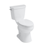 Craft + Main Easley Flush Guard 1.28 GPF Plus Height Elongated Complete 2-Piece Toilet, White - TL-5800AFH-EW