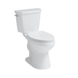 Craft + Main Easley Flush Guard 0.8 GPF Ultra Eff Plus Height Elongated Complete 2-Piece Toilet, White - TL-5800AFHV-EW
